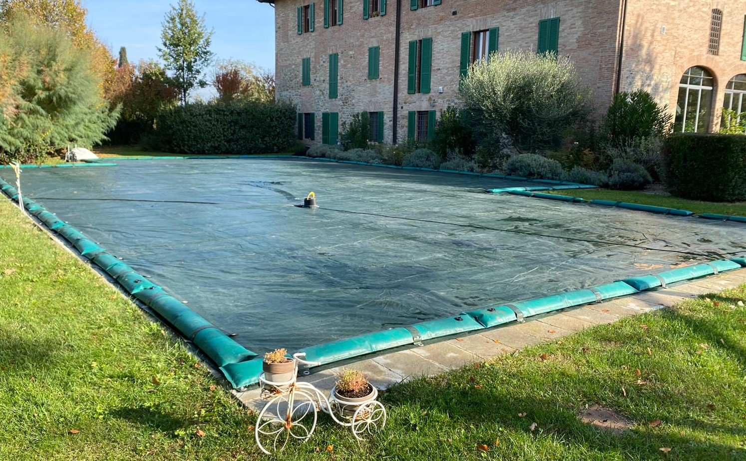 Copertura invernale con fasce e tubolari