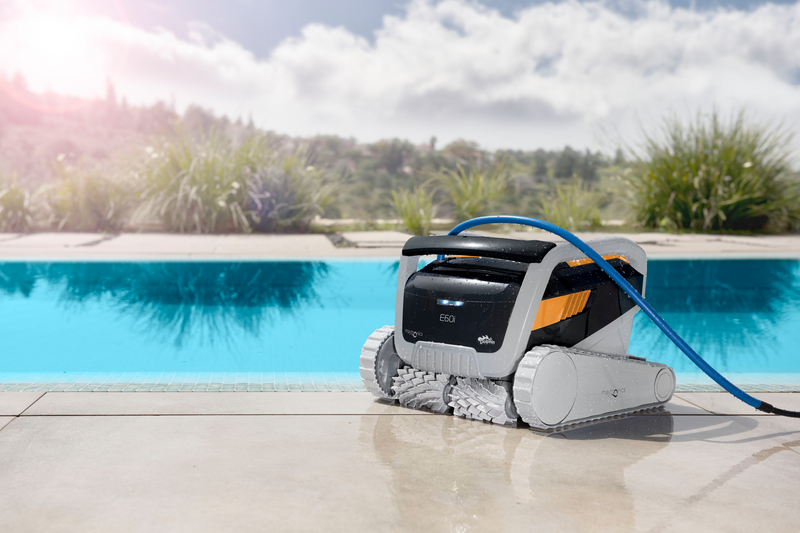 E60i pool robot, Dolphin by Maytronics, IOT pool cleaner, pool setting