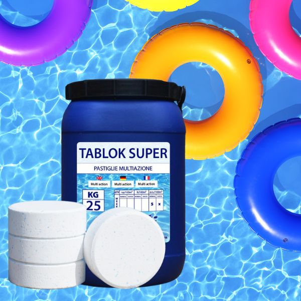 Chemikalien in tabletten für schwimmbad