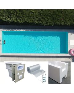 Easy kit design, kit piscina fai da te 4 x 8 x h 1.50, skimmer