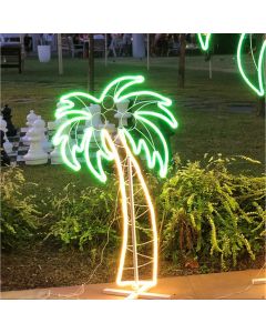 Decorazione luminosa Palma h 120 cm per giardino