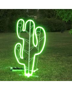 Decorazione luminosa da giardino Cactus h 120 cm