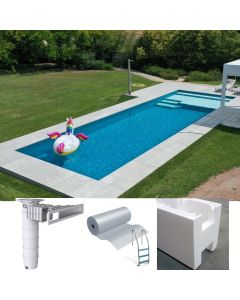 Easy kit Skimmer Kart, kit piscina fai da te 4 x 7 x h 1.50, skimmer filtrante