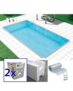 Kit costruzione piscina con doppio muro filtrante design 