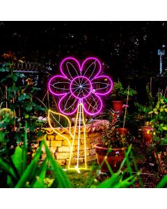 fiore luminoso per feste in piscina neon led