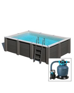 AVANTGARDE  455x315 h 125 cm, filtro sabbia piscina fuoriterra in composito