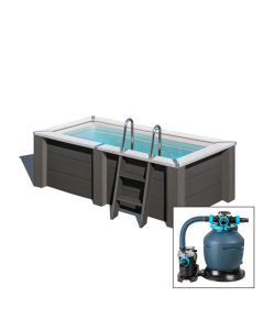 AVANTGARDE  315 x 175 x 96 cm, filtro sabbia piscina fuoriterra in composito