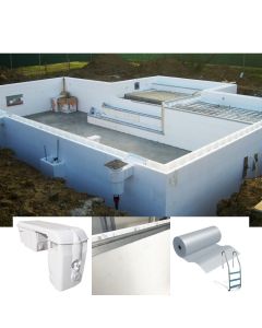kit accessori BASIC costruzione / ristrutturazione piscina 4 x 8 m