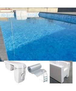 Easy kit basic, kit piscina fai da te 5 x 14 x h 1.50, skimmer