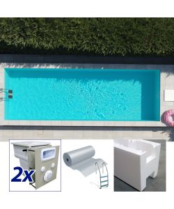 Kit costruzione piscina con doppio muro filtrante design 