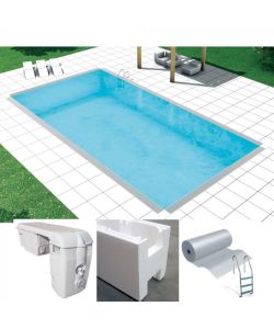 Easy Kit Basic, kit DIY piscine 4 x 8 x h 1,50, skimmer 