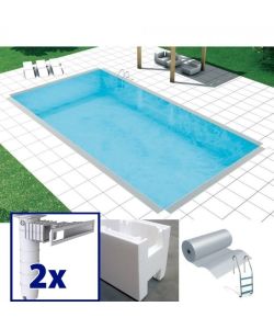 piscina costruita con kit fai da te - skimmer filtrante