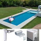Easy kit Skimmer Kart, kit piscina fai da te 4 x 7 x h 1.50, skimmer filtrante