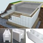 Kit casseri Easyblok per costruzione piscina skimmer 12 x 6 x h 1,5 m