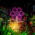 fiore luminoso per feste in piscina neon led
