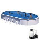ATLANTIS - 1000 x 550 x h132 cm - filtro SABBIA - piscina fuoriterra rigida in acciaio colore bianco Dream Pool - Grè
