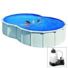 VARADERO - 640 x 390 x h120 cm - filtro SABBIA - piscina fuoriterra rigida in acciaio colore bianco Dream Pool - Grè