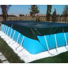 Telo di copertura invernale 4,00 x 4,50 m per piscina fuoriterra in pvc 2,60 x 3,55 m