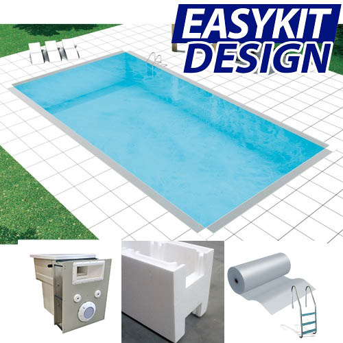 easykit design kit costruzione piscina con muro filtrante monoblocco