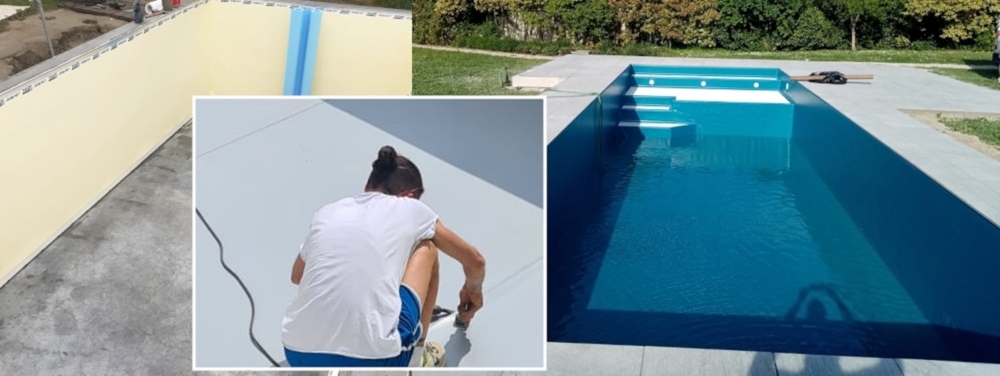 Rivestimento in pvc armato da termosaldare per costruzione piscina