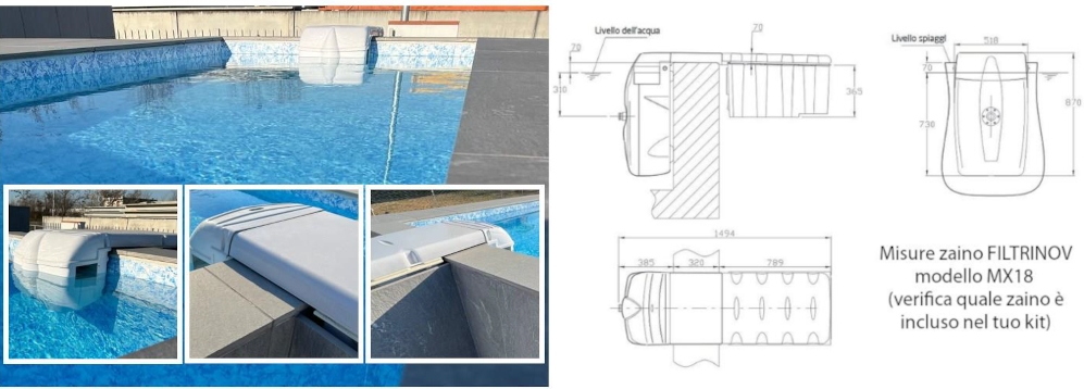 come si costruisce una piscina con lo zaino filtrante a cartuccia professionale