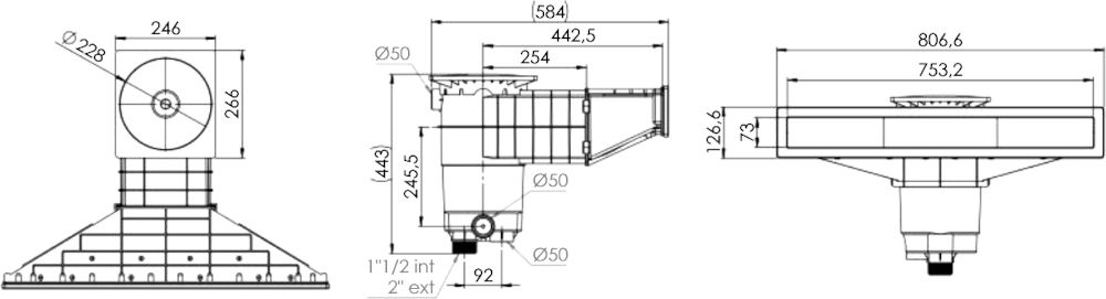 skimmer piscina interrata easy kit classic